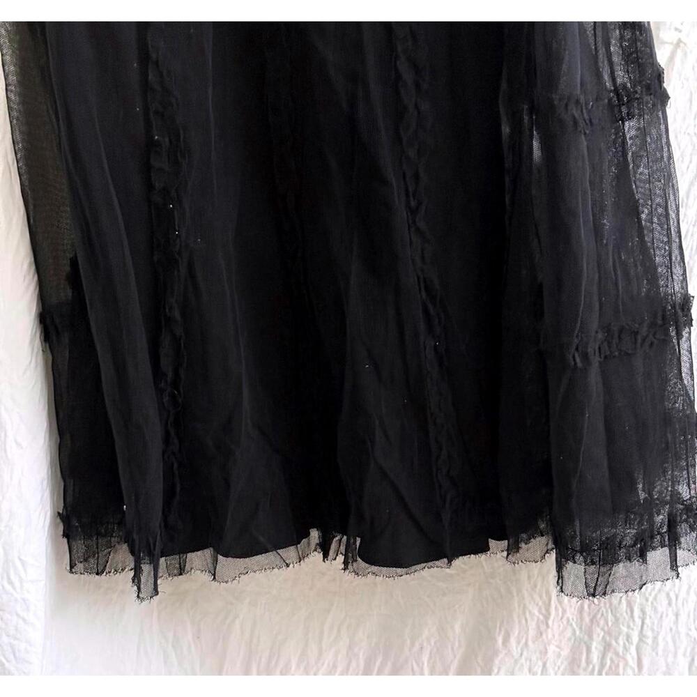 SOLD-NOT AVAILABLE DKNY Back Silk and Cotton Skirt - Picture 3 of 7